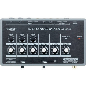 Edirol / Roland M-10MX 10 Channel Battery Powered Audio Mixer with 24-bit / 96kHz Digital Output