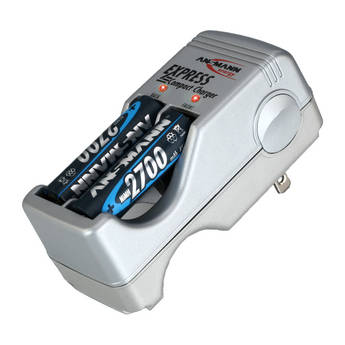 Ansmann 5107393 Express Compact Battery Charger With  2 AA 2700mAh Batteries