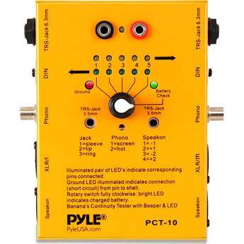 Pyle-Pro PCT-10 8-in-1 Audio Cable Tester