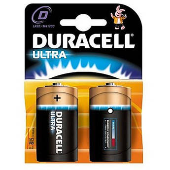 Duracell D Ultra 1.5V Alkaline Coppertop Battery (2 Pack)