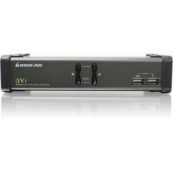 Iogear Seletor DVI KVMP de 2 Portas com Cabos