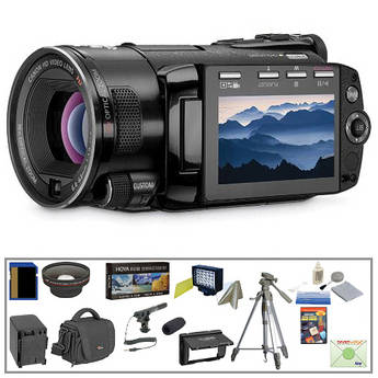 Canon [KIT] VIXIA HF S10 Dual Flash Memory HD Camcorder Advanc