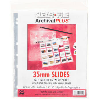 ClearFile Archival-Plus Storage Page for Slides, 35mm - 25
