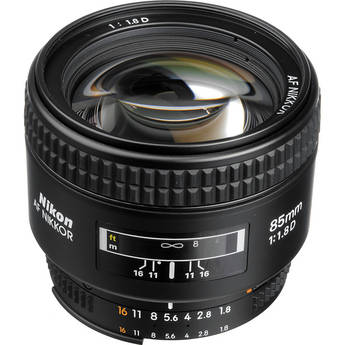 Nikon Telephoto AF Nikkor 85mm f/1.8D Autofocus Lens