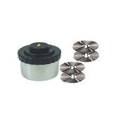 General Brand Stainless Steel Tank with Plastic Lid and 2 - 35mm Reels