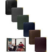 Pioneer Photo Albums Oxford Brass Corner Album - 4x6" - Leatherette Cover with Brass Corners