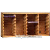 Datrax / Bryco CD-60 Wall Mounting Rack - Holds 60 CDs - Natural Oak