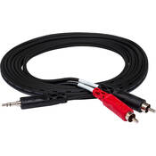 Hosa Technology Stereo Mini Male to 2 RCA Male Y-Cable - 3