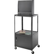 Advance A-V Cart, Cabinet- Black 25x30x34-54"
