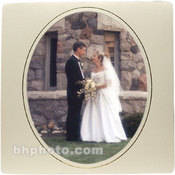 Albums-X Folha "Mat" Oval (8x8 polegadas - 20,32x20,32cm) para Foto 5x7 polegadas (12,7x17,78cm) - P�rola - Kit de 10