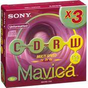 Sony 156MB 3.5" CD-RW Disc (3 Pack)