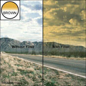 Hoya 49mm Half-Color Brown Glass Filter
