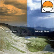 Hoya 49mm Half-Color Orange Glass Filter