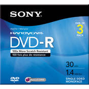 Sony 8.0cm DVD-R Recordable Disc for DVD Camcorders (Jewel Case Pack of 3)