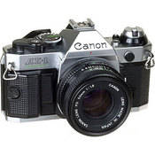 Canon AE-1 Program 35mm SLR Manual Focus Camera (Chrome) with 50mm f/1.8 FD Lens