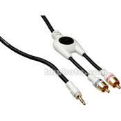 Monster Cable MusicConnect 1/8" Stereo Mini Male to 2 RCA Male Cable - 7