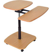 Luxor LAMC2936 Hydraulic Adjustable Multimedia Cart (Teak)