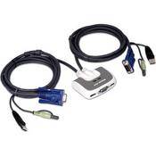 Iogear 2-Port Compact USB KVM Switch with 6