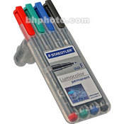 Lineco Staedtler Lumocolor Pen - Assorted 4 Colors