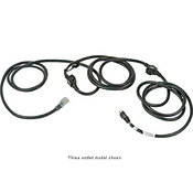 E-String Six Outlet AC Extension Cord, Black - 23
