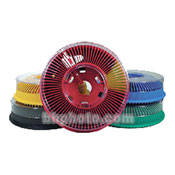Kalt Round Slide Tray - 80 Capacity - Yellow