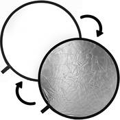 Impact Reflector Disc, Collapsible - Silver, White - 12"