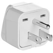 Franzus NWG1C Adapter Plug - 3-Prong Grounded USA Devices in Europe