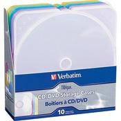 Verbatim TRIMpak CD/DVD Color Cases (10 Pack)