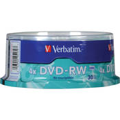 Verbatim 4.7GB 2x DVD-RW Discs - 30 Spindle Pack