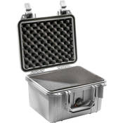 Pelican 1300 Case with Foam (Silver)