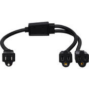 Hosa Technology YAC-407 3-Prong Male to Two 3-Prong Females Y-Power Cable