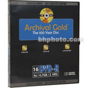 Delkin Devices DVD-R, Archival Gold, Scratch Armor Disc in Binder (Pack of 16)