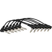 Hosa Technology 1/4" Right-Angle Male to 1/4" Right-Angle Male Cable (6-Pack) - 6"