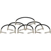 Hosa Technology 1/4" Right-Angle Male to 1/4" Right-Angle Male Cable (6 pcs) - 6"