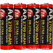 CTA Digital AA NiMH 2700 mah Rechargeable Battery - 4 Pack