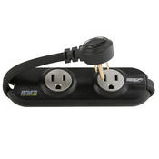 Monster-Power Outlets To Go Power Strip - 4 Outlets (Black)