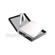 Archival Methods 20x24x1-3/8" Onyx Portfolio and Board Combo - White Lining with Bright White Museum Board