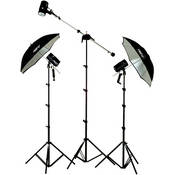 Smith-Victor FL140 3 Light Studio Kit with Boom Arm