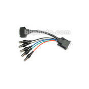 Aurora Multimedia DVI-I to DVI-D & 5x BNC RGBHV Breakout Cable - 6"