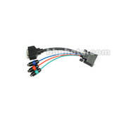 Aurora Multimedia DVI-I to DVI-D & RGB Component Breakout Cable - 6"