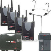 Galaxy Audio AS-TGHLC-4 - Wireless Tourguide Headset/Lavalier System w/4 Receivers