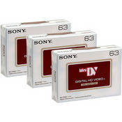 Sony DVM-63HD HDV Cassette (63 Minutes, 3 Pack)