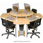 Balt Corner Desk Cluster (2 Right, 2 Left), Model 89836 (Teak)