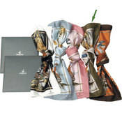 Swarovski Scarves with Logo (Beige)