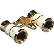 LaScala Optics 3x25 Opera Glass - White & Gold