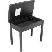 483731 On Stage KS8902B   Flip Top Piano Bench with Music Compartment (Black)