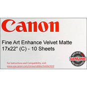 Canon Fine Art Enhance Velvet Paper (Matte, 505gsm) - 17x22" - 10 Sheets