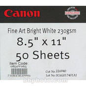 Canon Fine Art Bright White Paper (Matte, 230gsm) - 8.5x11" - 50 Sheets