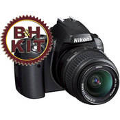 Nikon Kit de C�mera Digital SLR D40 com Lente Nikon 18-55mm e Cart�o SD Lexar de 1Gb � Twin Pack