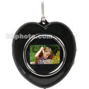 CTA Digital Heart-Shaped Digital Picture Frame Necklace (Black)
